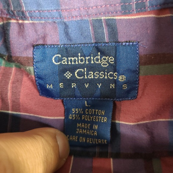 Vintage Cambridge Classics Mervyns Shirt‎ Mens Large Plaid Button Down - Picture 4 of 9